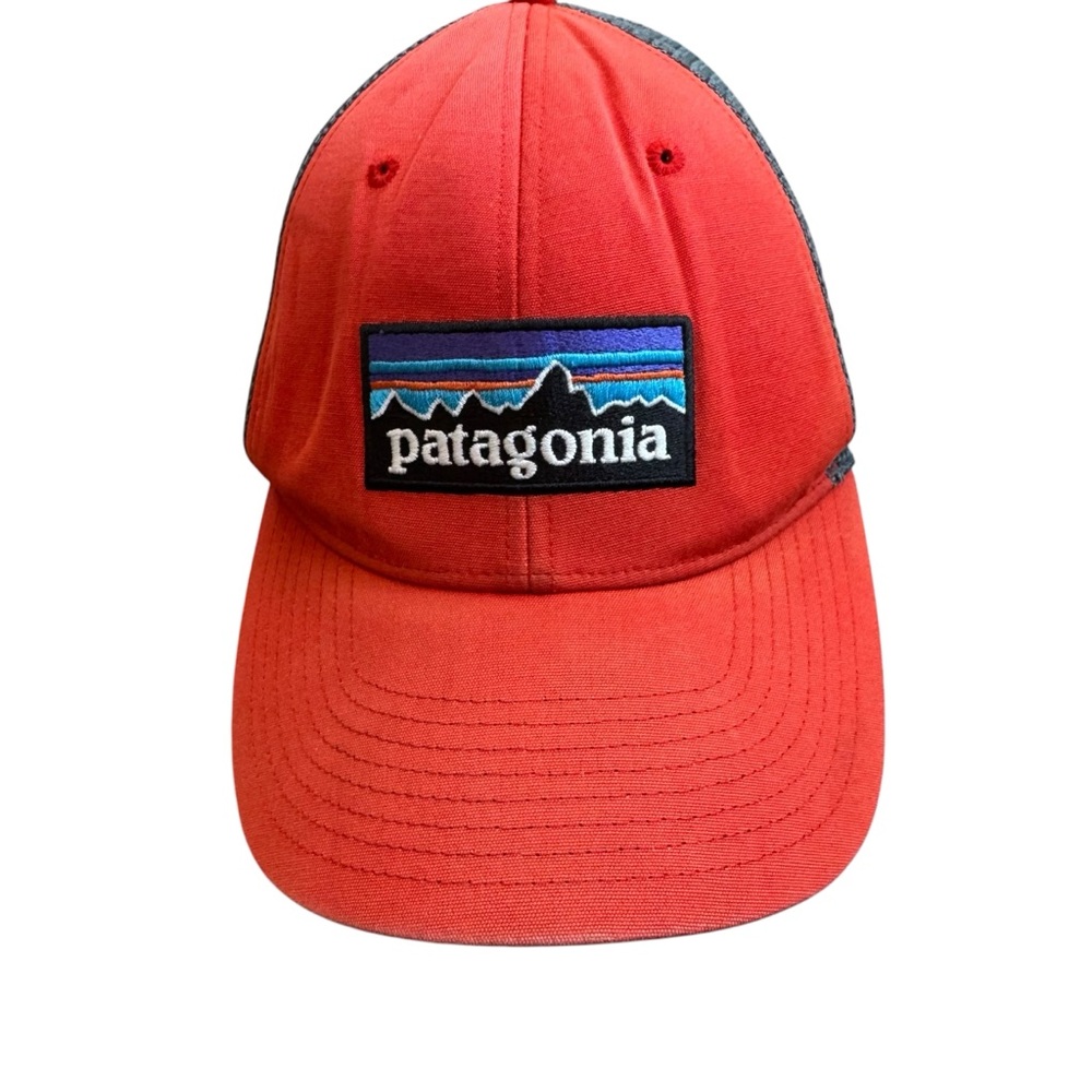Patagonia Mesh Canvas Patch Sunset Mountains Logo netplus Trucker Camp Hat